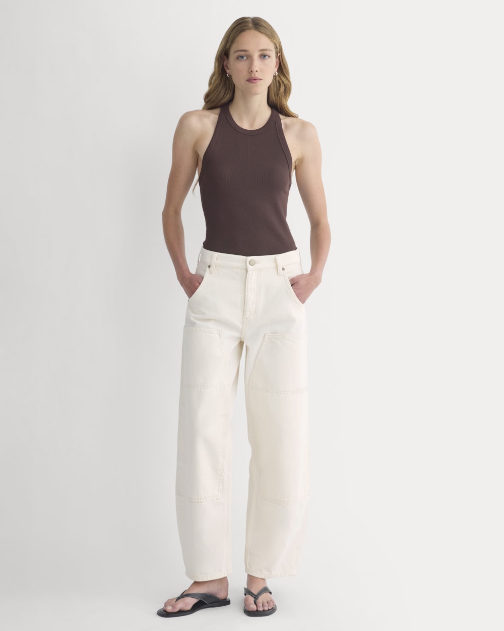 Pull-On Carpenter Jean | Ecru