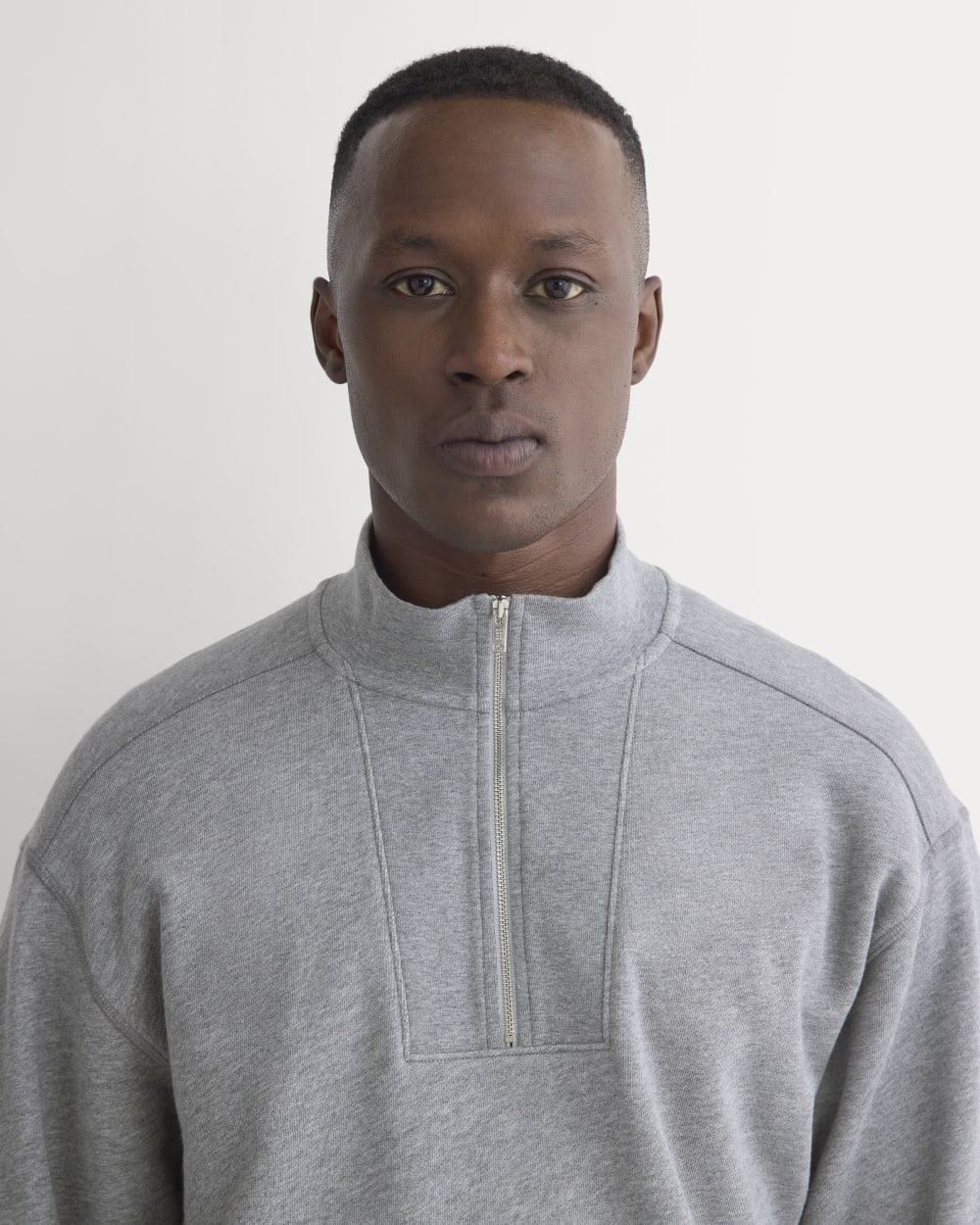 Lightweight Terry Zip Pullover | Vintage Heather Grey