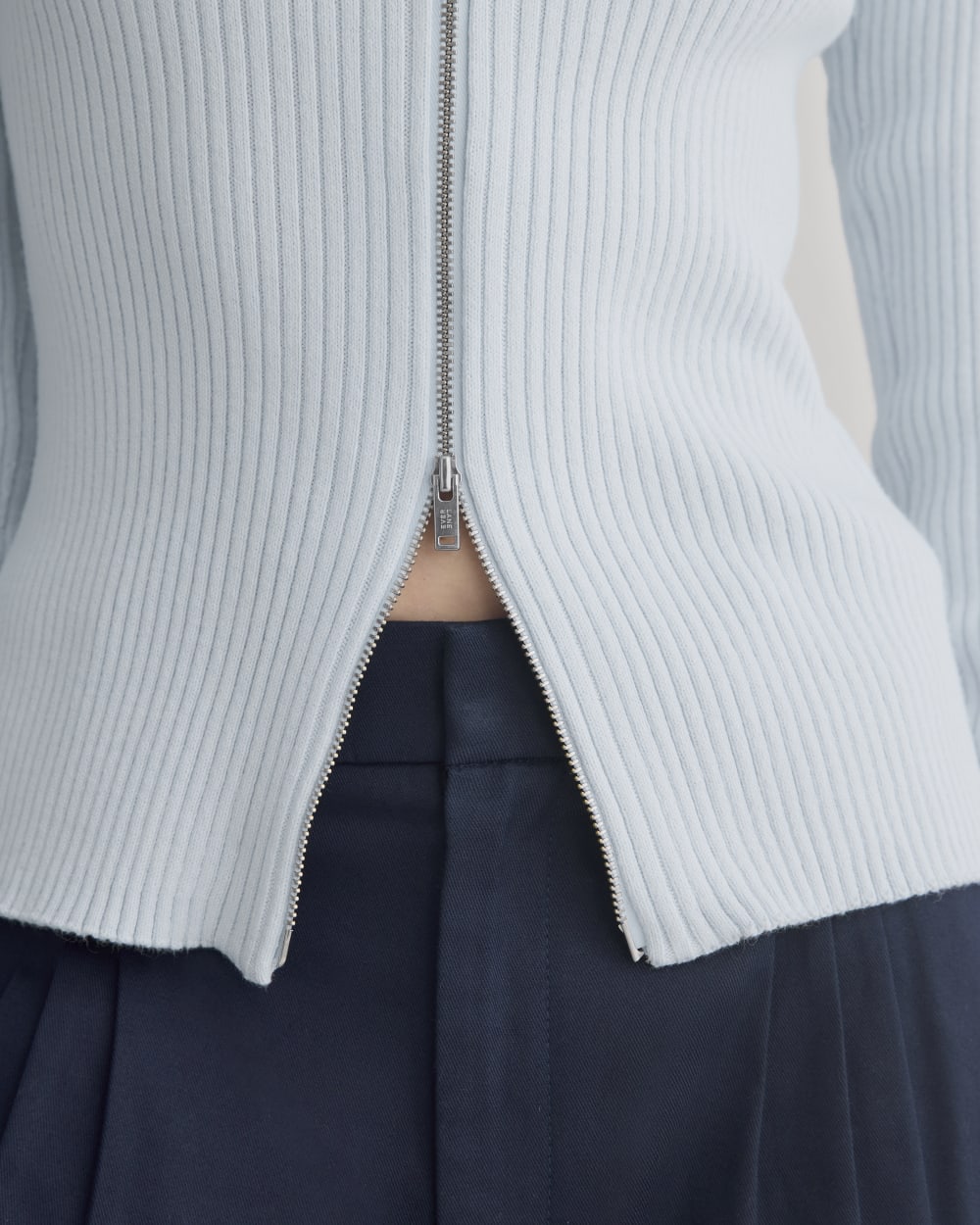 Full-Zip Ribbed Jacket in Everyday Cotton | Skywriting