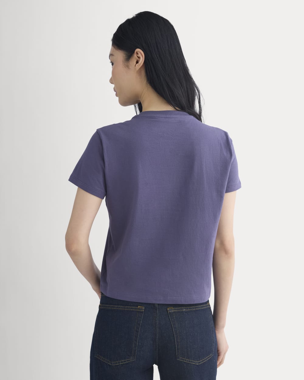 The Box-Cut Tee in Essential Cotton | Graystone | No Pocket