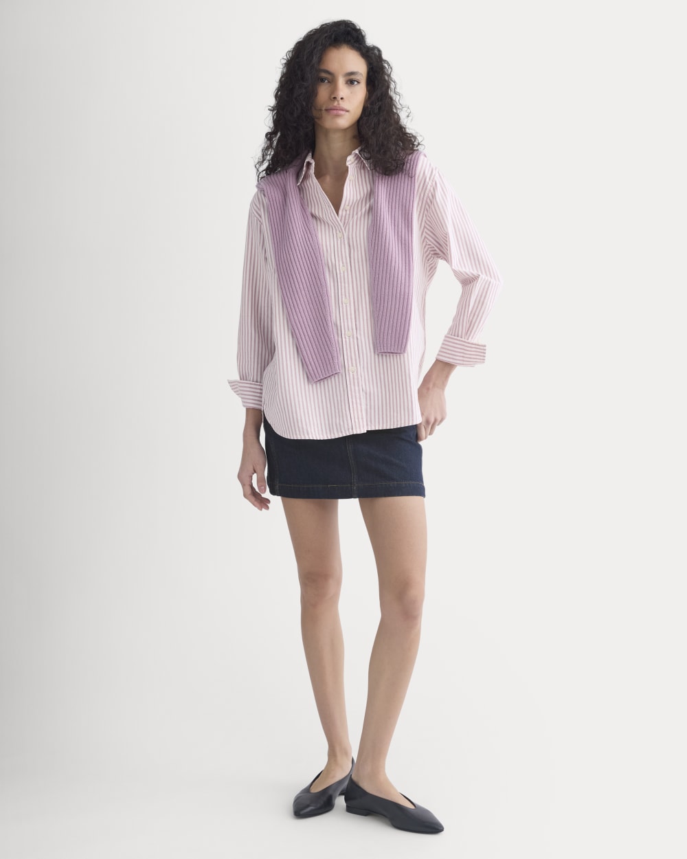 Everyday Oxford Shirt | Bone/Heather Rose