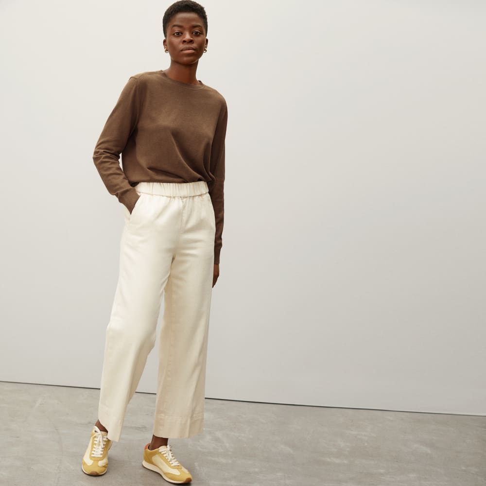 The Organic Cotton Crewneck Sweater  | Dark Camel