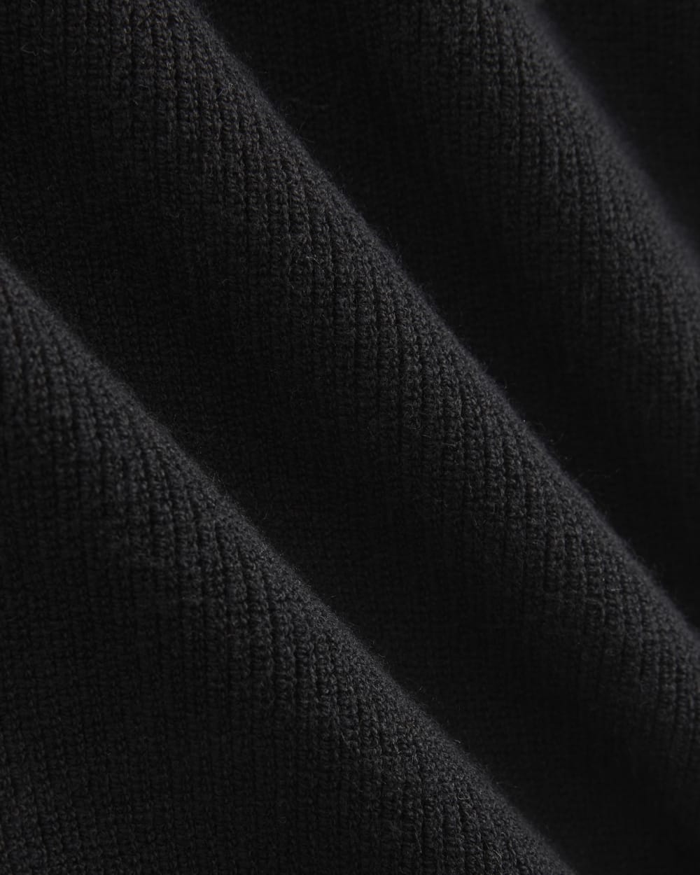 Knit Quarter-Zip Polo | Black