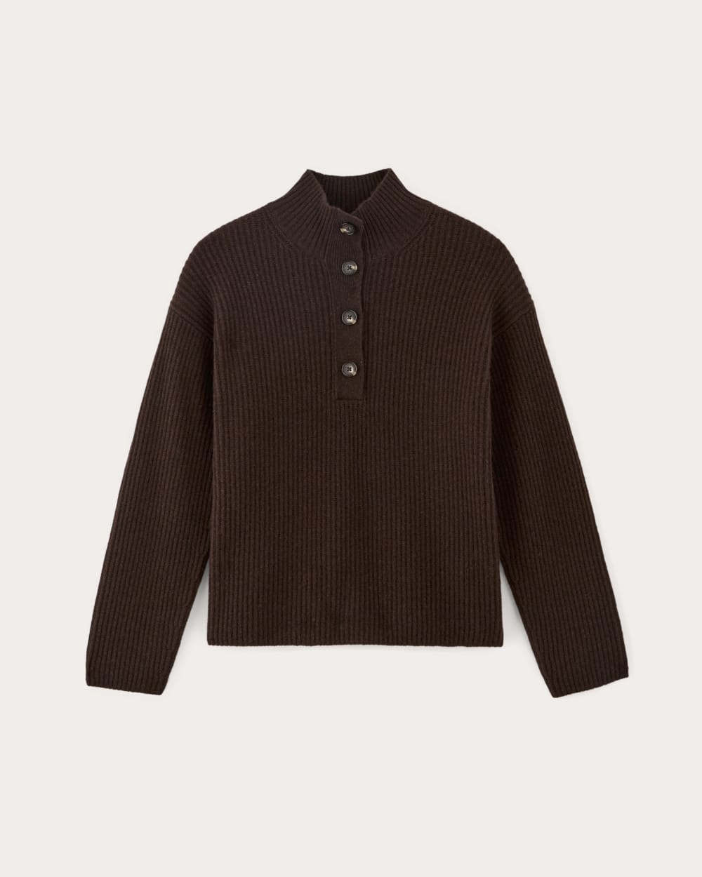The Cocoon Henley in Wool Cashmere | Americano