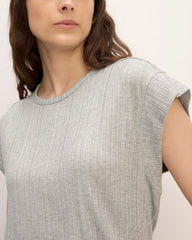 The Rib Muscle Tee | Heathered Grey