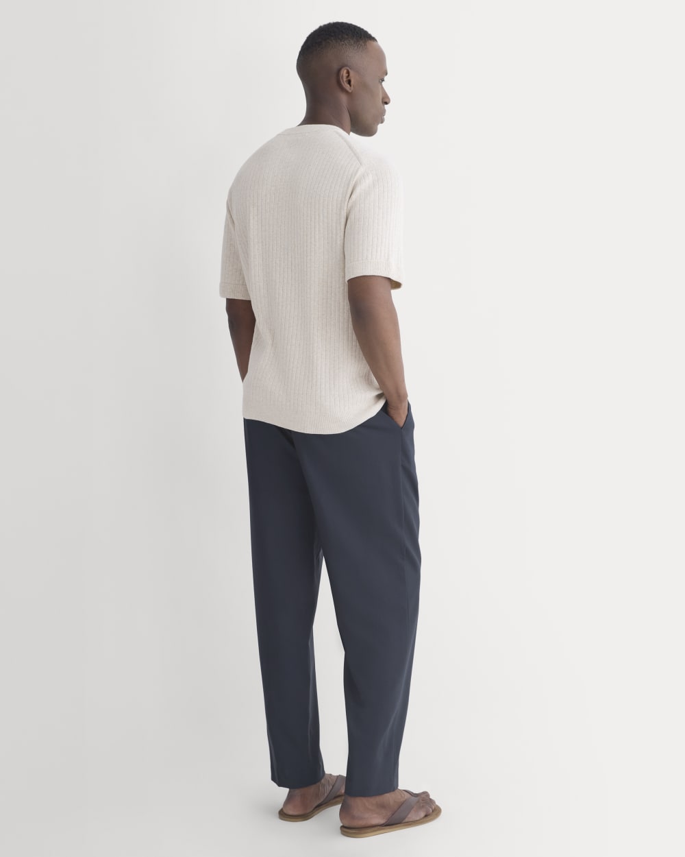 Textured Knit Tee | Heathered Oat