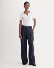 The Shimmy V-Neck Top | Bone