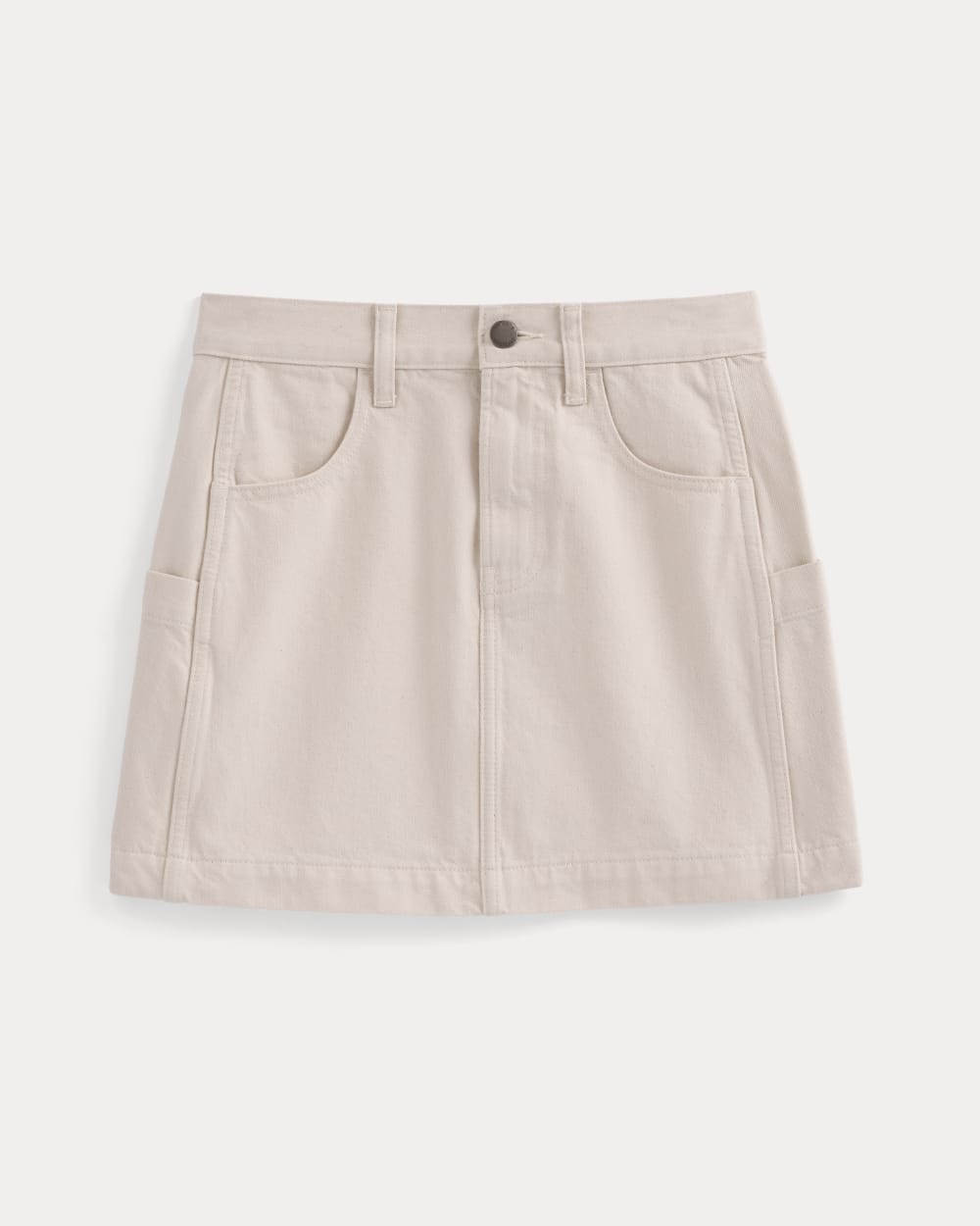 Denim Utility Mini Skirt | Calico Ecru