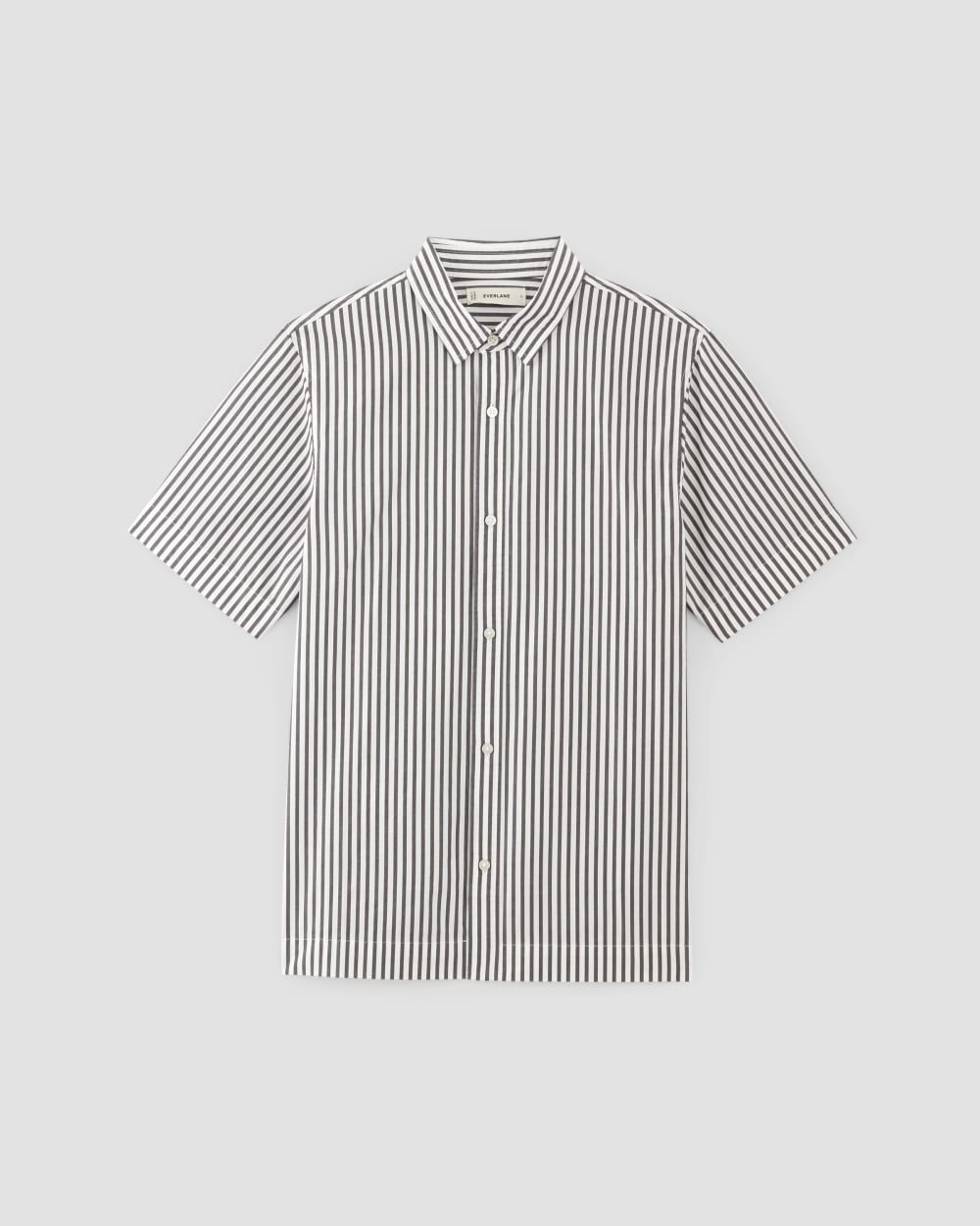 The Supima® Short-Sleeve Poplin Shirt | Optic White / Black