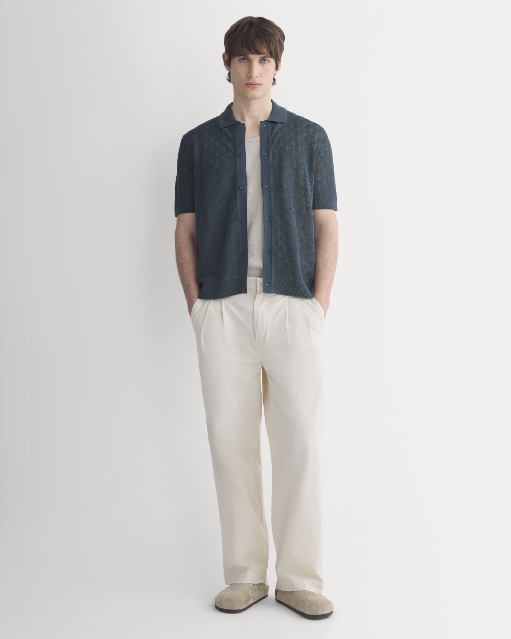 Open-Knit Resort Shirt | Midnight Navy