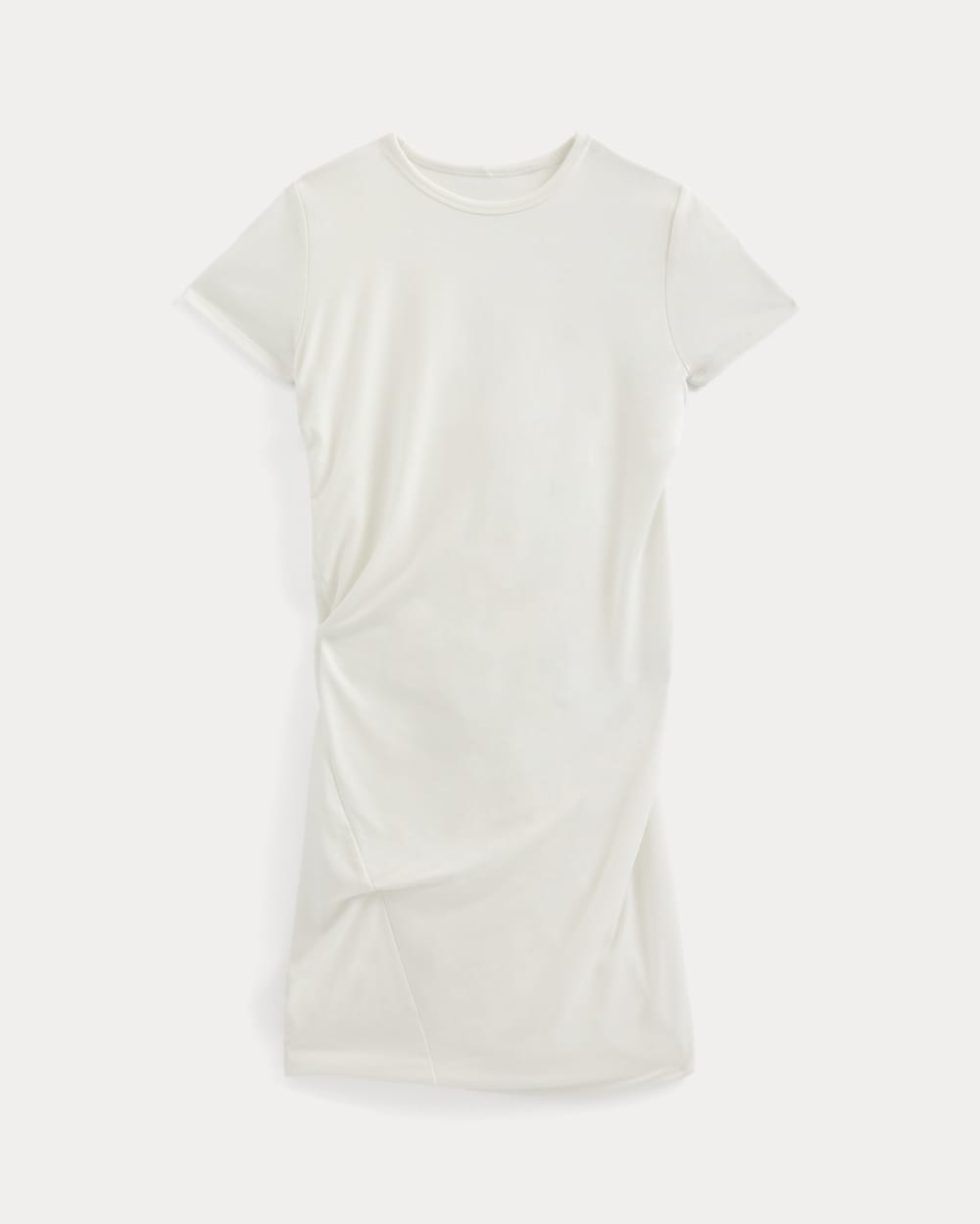 Twisted Short-Sleeve Crew Dress | Bone