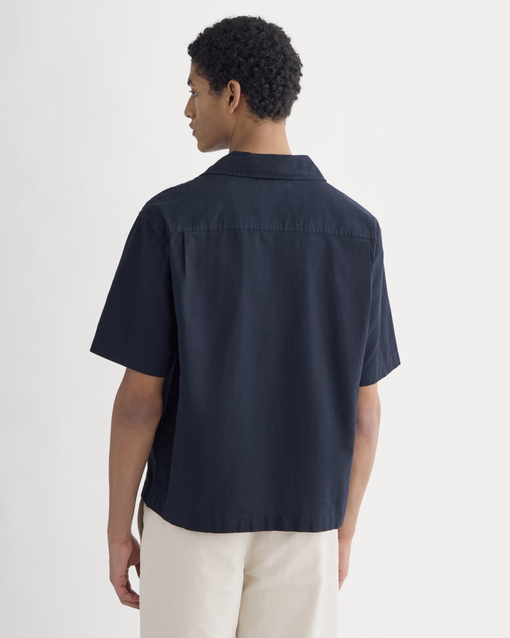 Cropped Resort Shirt | Navy