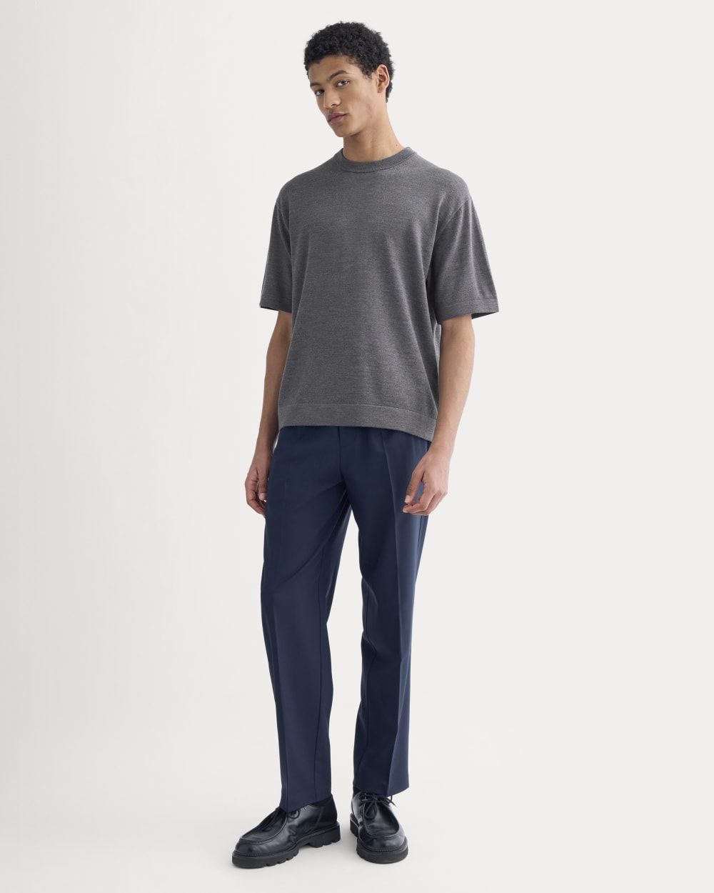 Ultrasoft Sweater Tee | Heather Mid Charcoal
