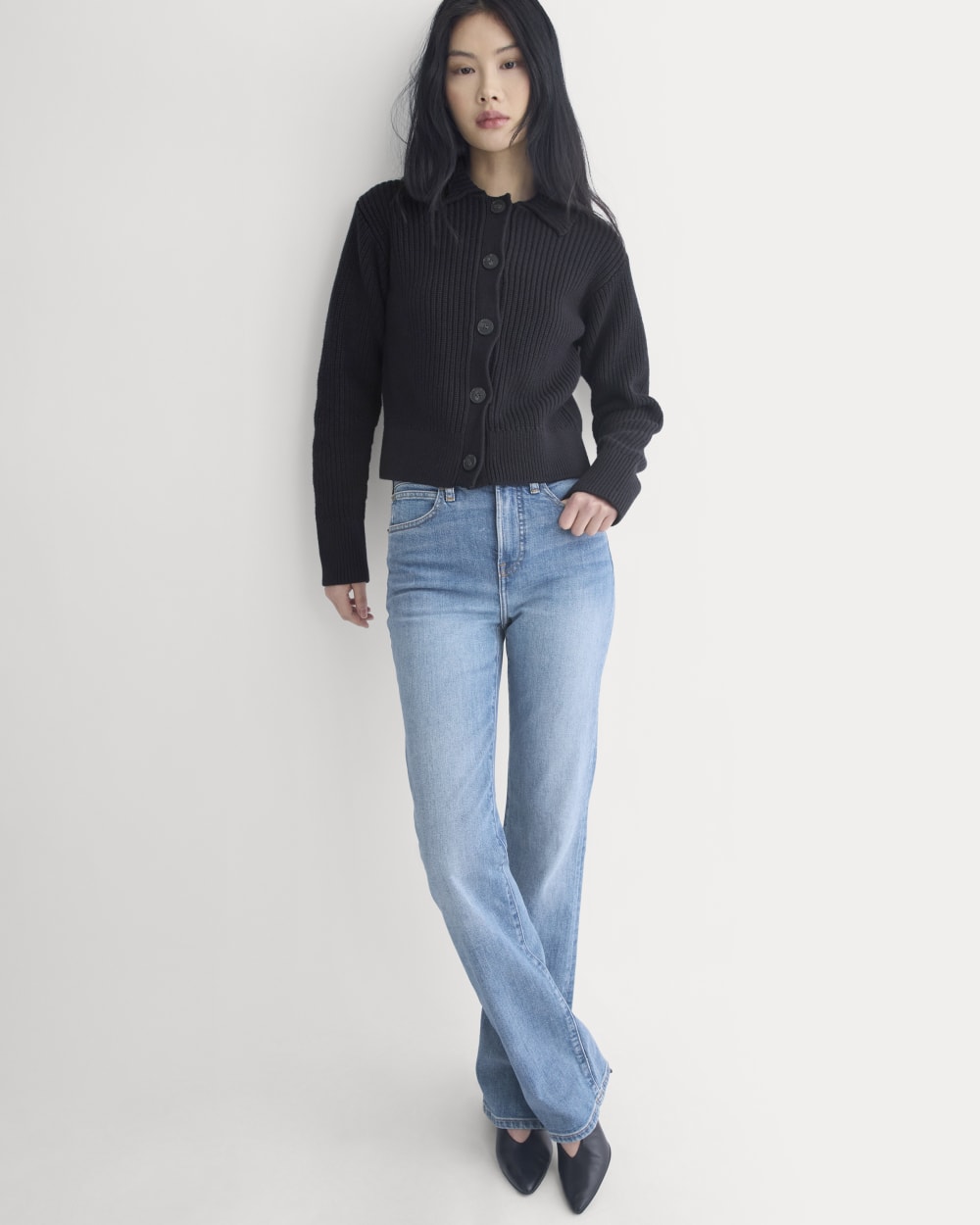 Shrunken Cardigan in Everyday Cotton | Black