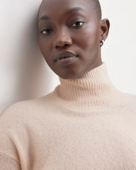 The Cozy Stretch Turtleneck Dress | Whisper Pink