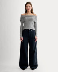 The Off-the-Shoulder Top in Butterluxe | Heather Charcoal