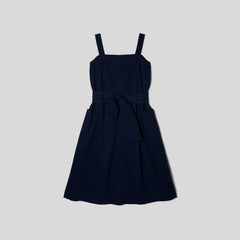 The Organic Cotton Herringbone Dress | Navy