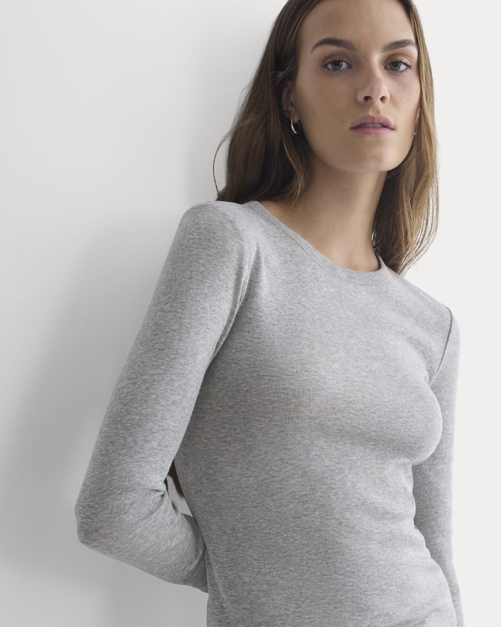 Tissue Long-Sleeve Crew | Heathered Grey