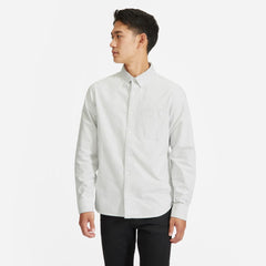 The Standard Fit Japanese Oxford Shirt | Uniform | White / Black Stripe | Standard