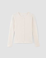 The Vintage Rib Cardigan | Bone