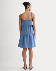 The Gauze Mini Tiered Dress | Soft Cobalt