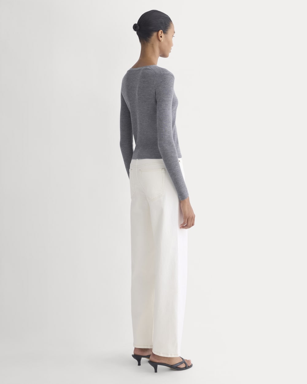 The Cardigan in Ultrasoft Merino | Heather Mid Grey