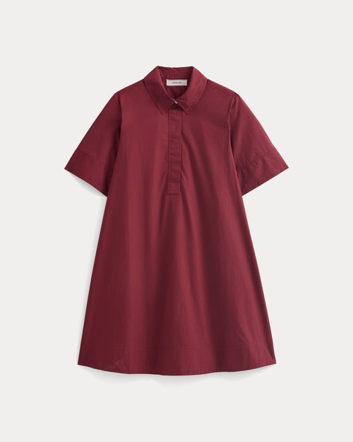 Popover Mini Shirtrdress in Ultrasoft Cotton | Pomegranate