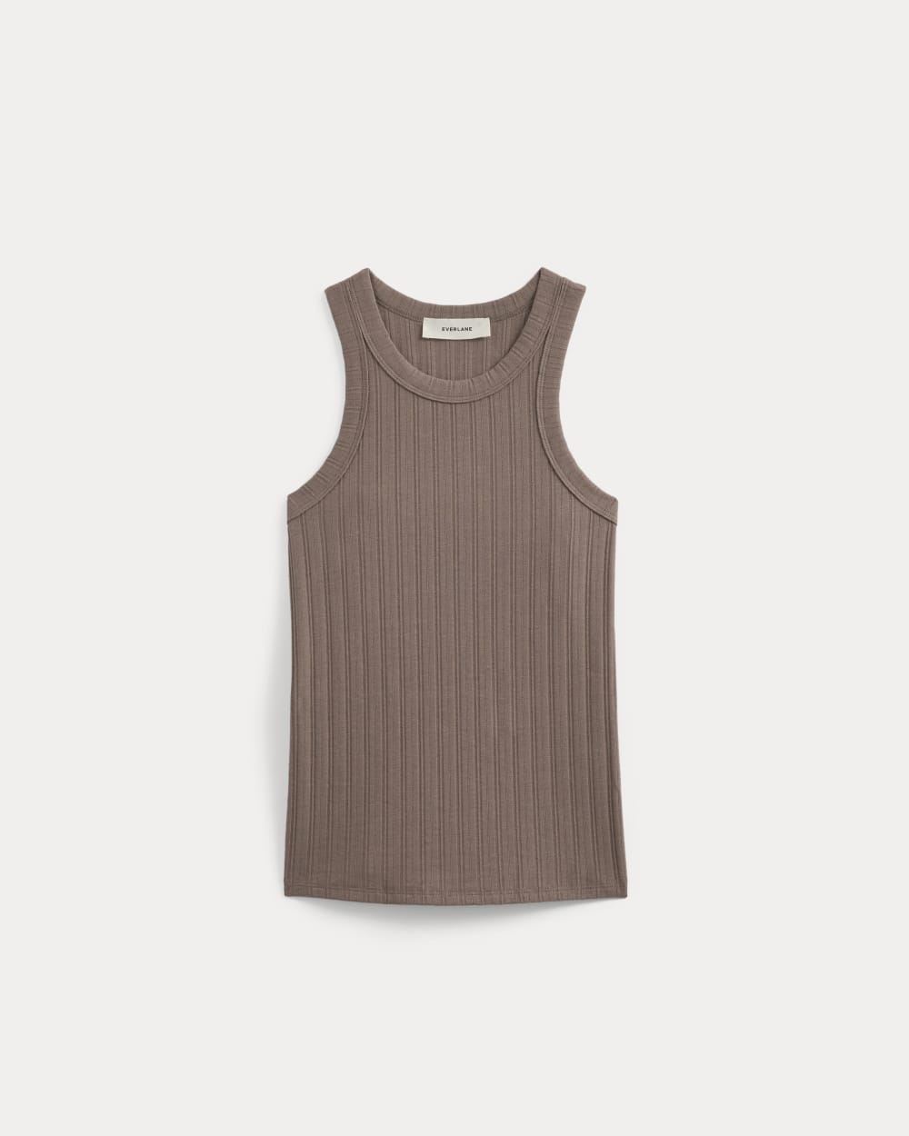 Racerback Tank in Pointelle | Heathered Chocolate Chip