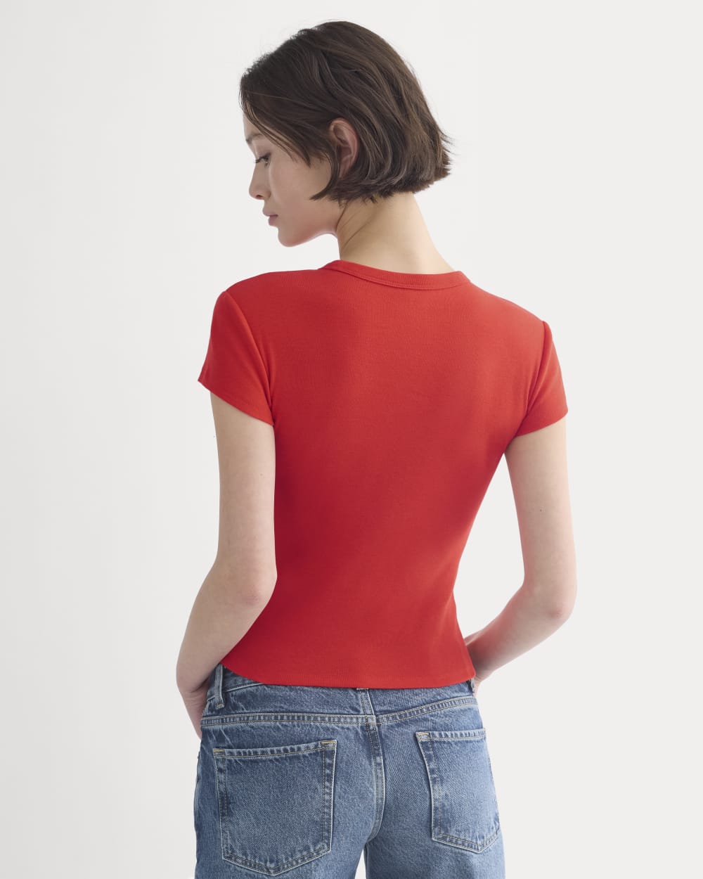 RetroSoft Cotton Crew | Fiery Red