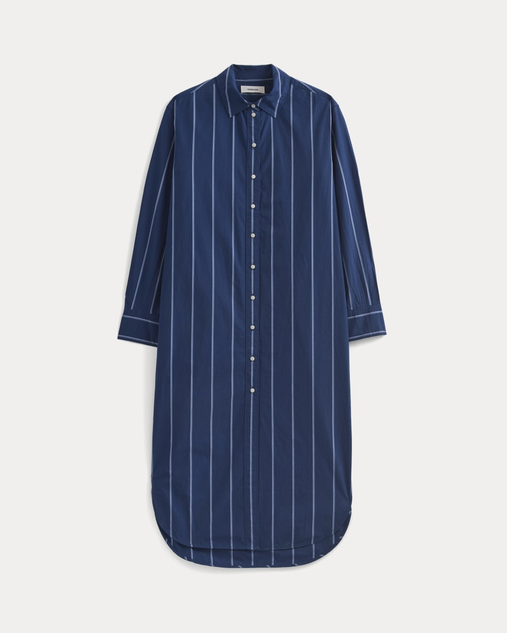 Midi Shirtdress in Ultrasoft Cotton | Estate Blue/Open Air/White