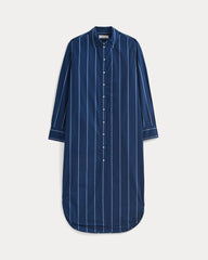 Midi Shirtdress in Ultrasoft Cotton | Estate Blue/Open Air/White