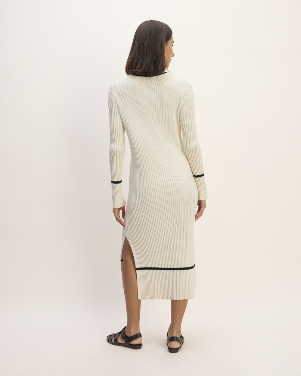 The Cotton Wide Rib Midi Dress | Canvas