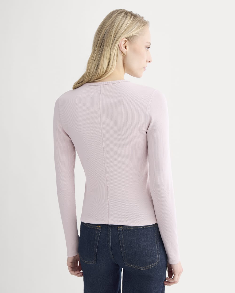 Luxe Rib Button-Up Top | Burnished Lilac