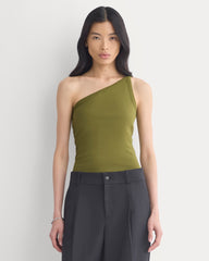 RetroSoft Cotton One-Shoulder Tank | Mayfly