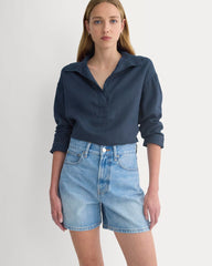 Way-High® A-Line Denim Short | Light Indigo