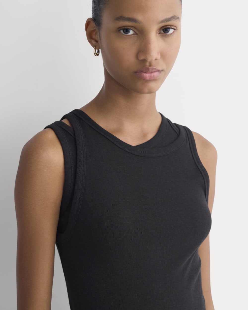 Tissue Layered Tank | Black