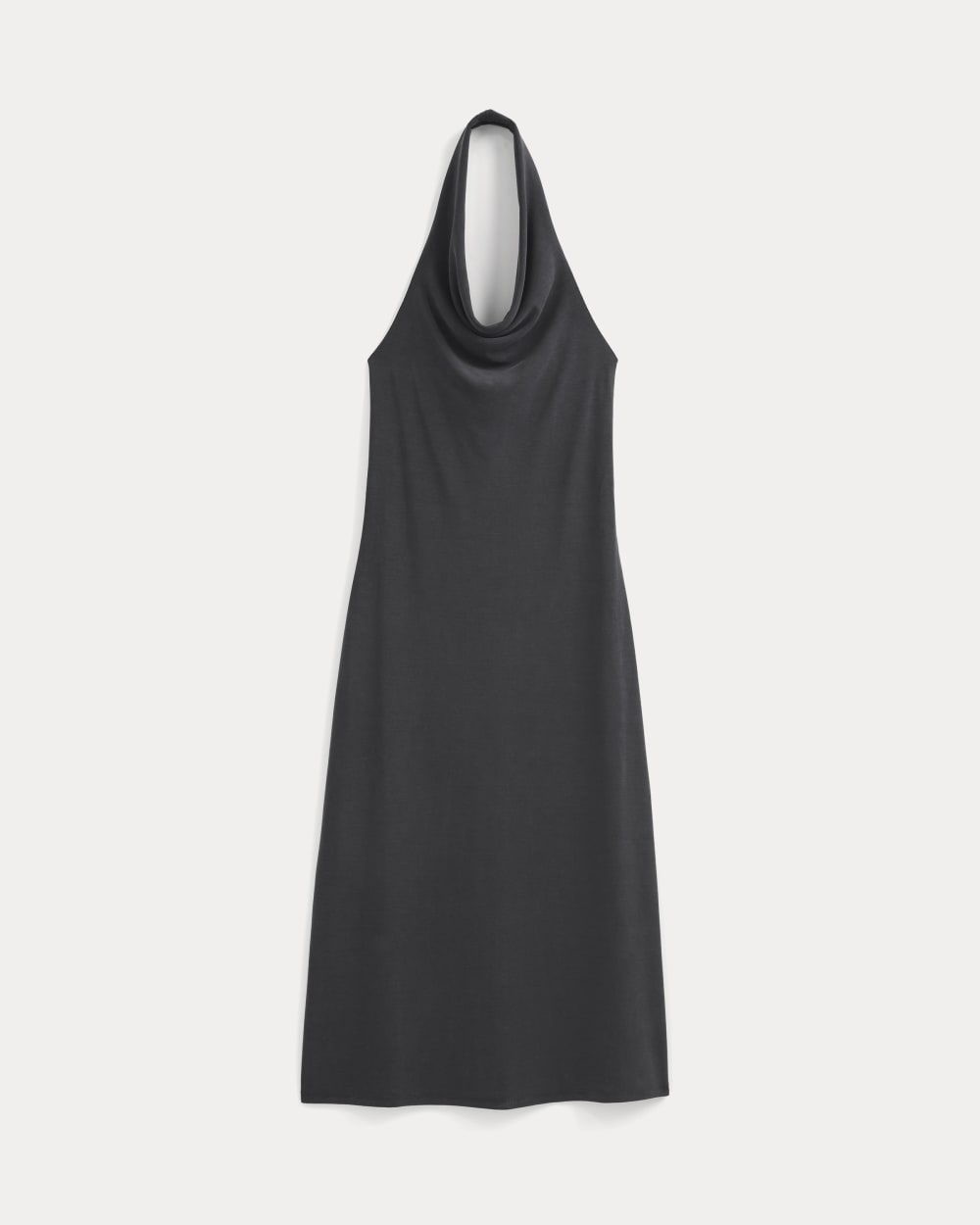 Cowlneck Halter Dress in Butterknit | Black