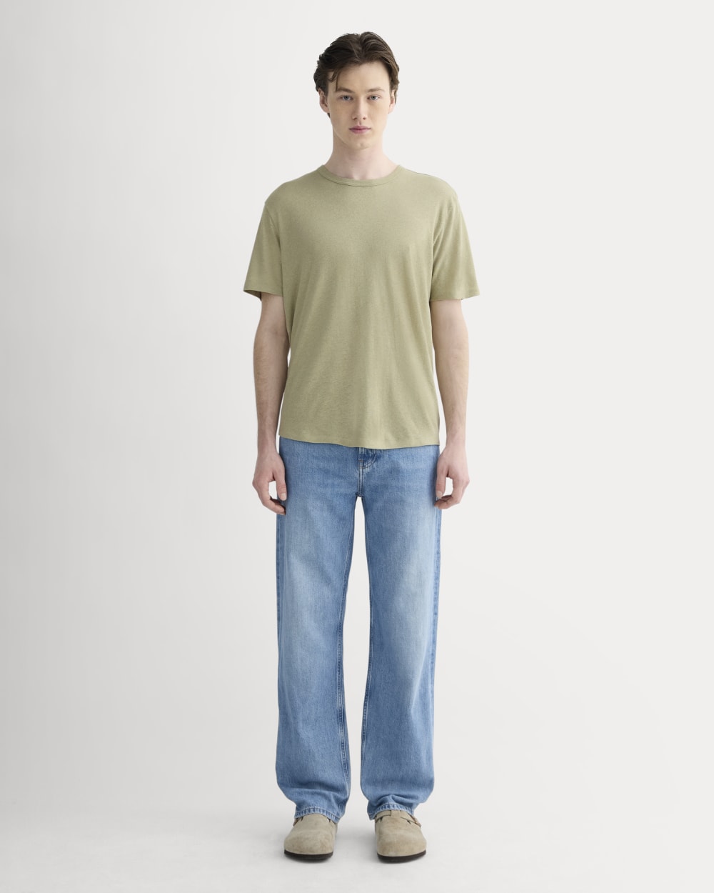 The Cotton Linen Tee | Eucalyptus