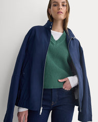 Ribbed V-Neck Vest in Everyday Cotton | Hunter Green
