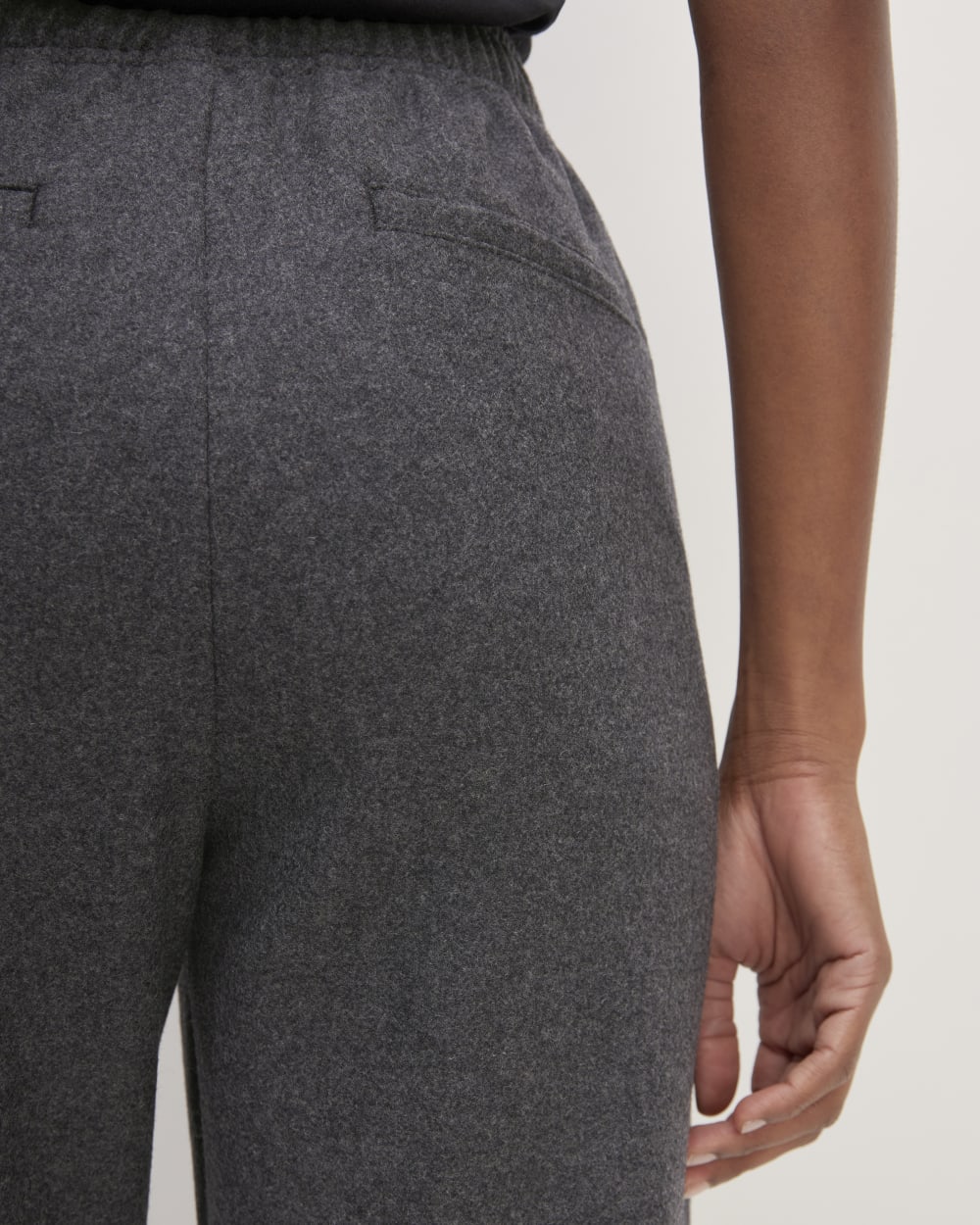 The Wool Flannel Pull-On Pant | Heather Charcoal