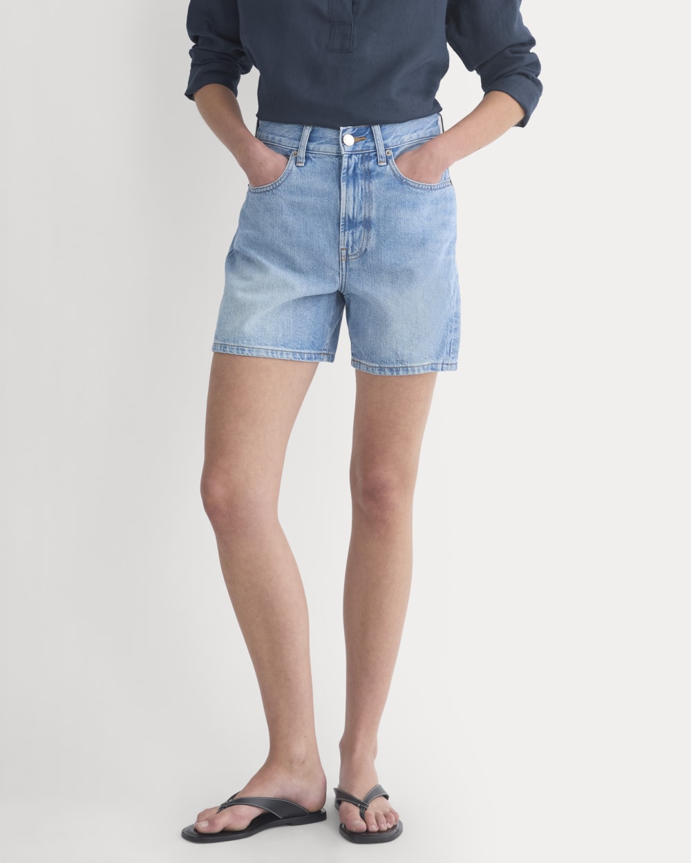 Way-High® A-Line Denim Short | Light Indigo