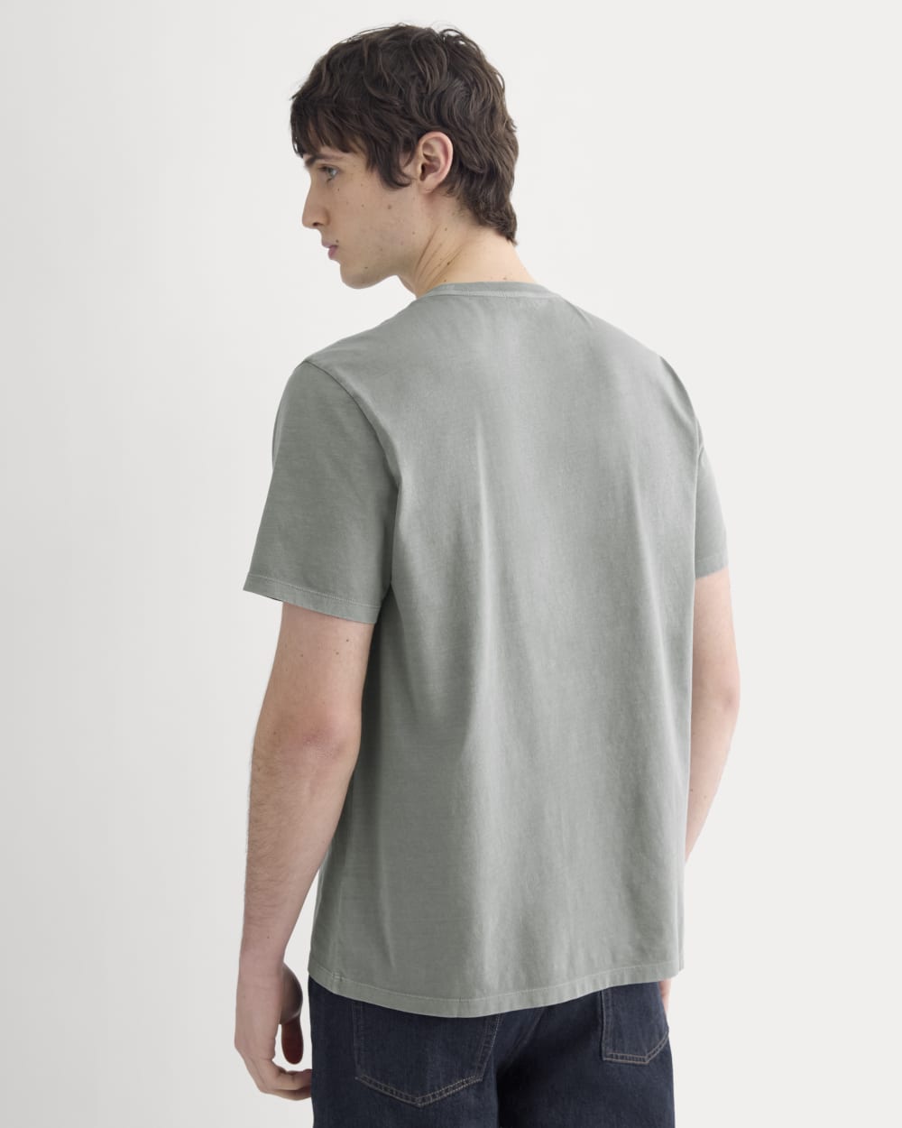 The Essential Organic Garment-Dyed Crew | Agave Green