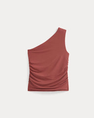 One-Shoulder Top | Henna Red