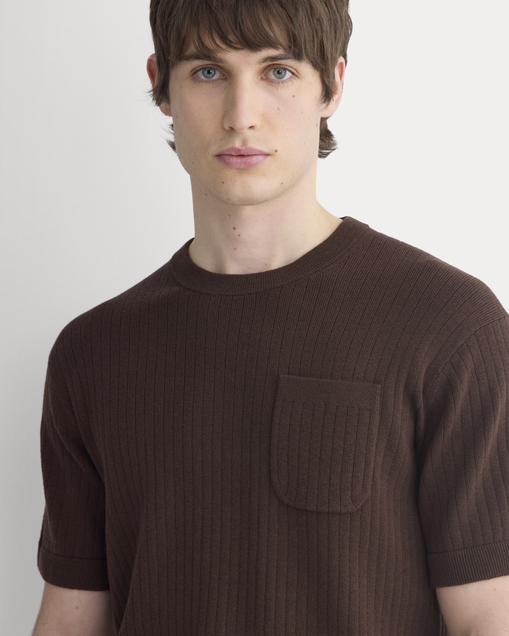 Textured Knit Tee | Coffee Bean