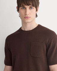 Textured Knit Tee | Coffee Bean