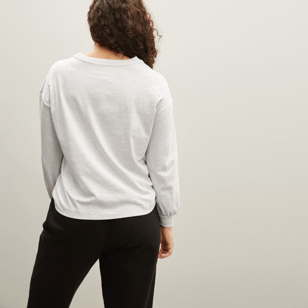 The Organic Cotton Long-Sleeve Tee |  Heathered Grey
