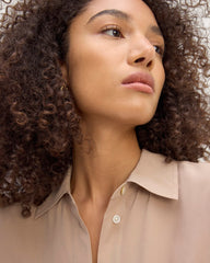 The Boyfriend Shirt in Washable Silk | Chanterelle