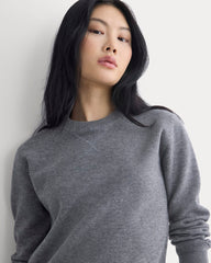 Double Knit Crew in Cotton Merino | Mid Grey/Graphite