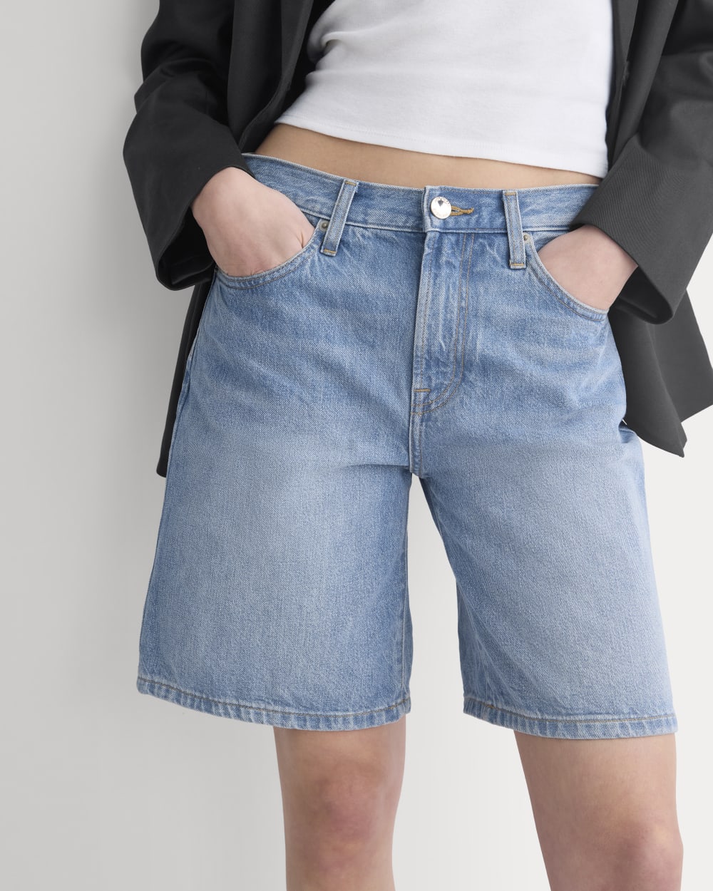 Loose Jean Short | Light Wash