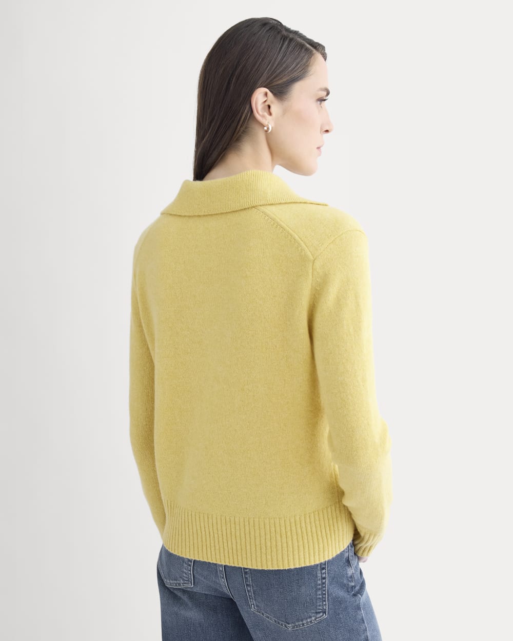 Cashmere Polo Sweater | Double Cream Heather